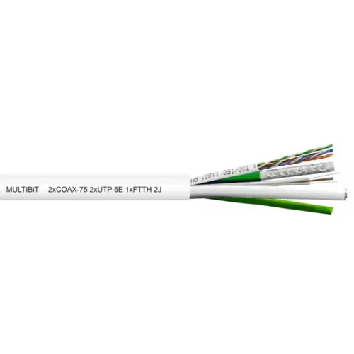 Przewód multiparowy MULTIBiT 2xSAT-75 Al-Pet-Al 1,05/5,0 2xU/UTP | TI0114 1