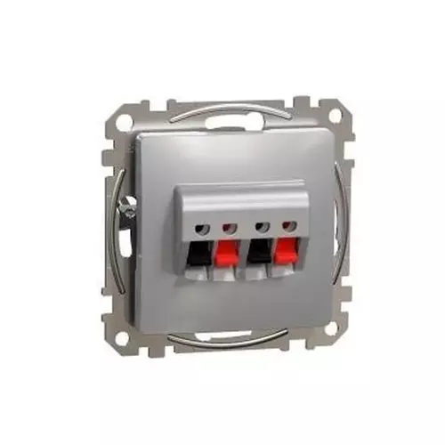 Gniazdo 2x głośnikowe srebrny IP20 Sedna Design Schneider SDD113411 1