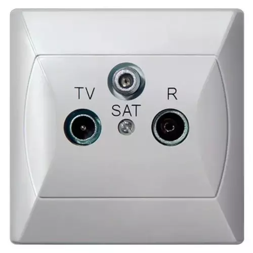 Gniazdo RTV-SAT końcowe biały Akcent Ospel GPA-AS/00 1