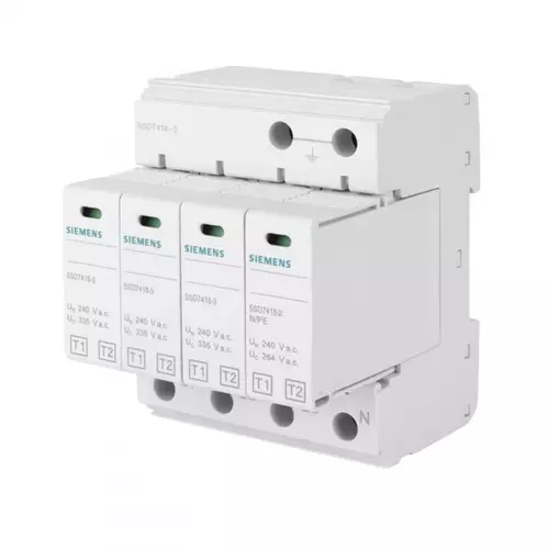 Ogranicznik przepięć B+C Typ 1+2 3P+N Uc 335V 12,5kA TN-S | 5SD7414-2 1