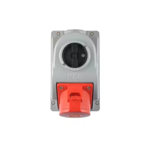 Gniazdo stałe z wyłącznikiem 0-1 32A 5P 400V IP44 | PCE | 96062540W 1