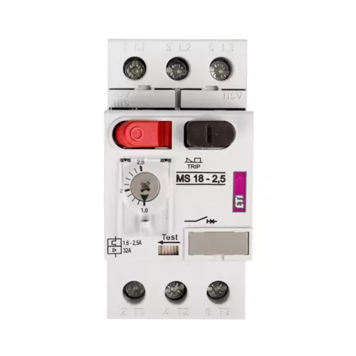 Wyłącznik silnikowy 3P 0,75kW 1,6-2,5A MS18 | ETI-POLAM | ASTI | 004600346 1