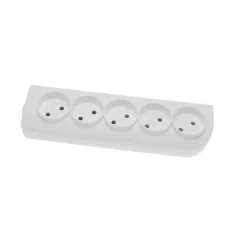 Rozgałęźnik do przedłużacza 5-gniazd b/u biały | PPHU ELGOTECH | GN-5 1
