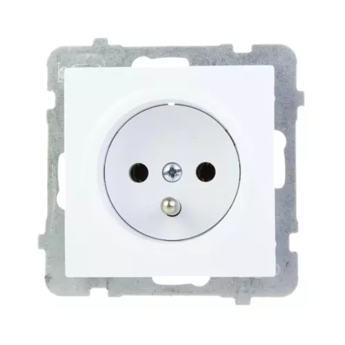 Gniazdo pojedyncze z/u białe | OSPEL | AS | GP-1GZ/m/00 1