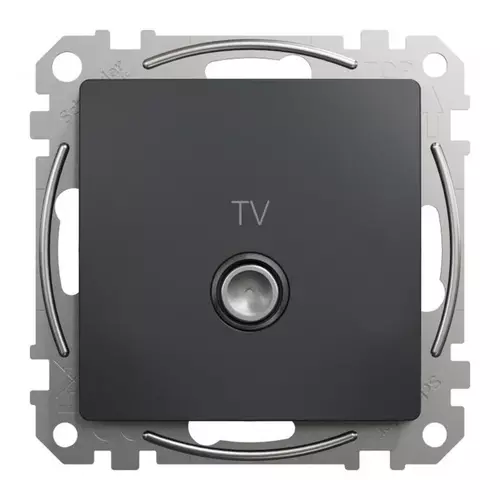 Gniazdo TV końcowe czarny antracyt | Schneider | SDD114471 (4dB) 1