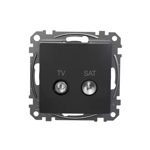Gniazdo TV/SAT końcowe czarny antracyt | Schneider | SDD114471S (4dB) 1