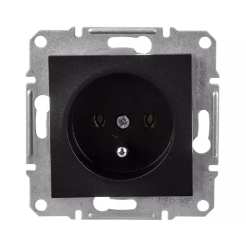 Gniazdo 2P+PE bez ramki antracytowe | Schneider | Asfora | EPH2800171 1