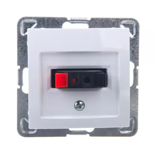 Gniazdo głośnikowe pojedyncze białe | OSPEL | IMPRESJA | GG-1Y/m/00 1