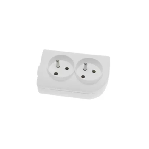 Rozgałęźnik do przedłużacza 2-gniazda z/u biały | PPHU ELGOTECH | GN-20 1