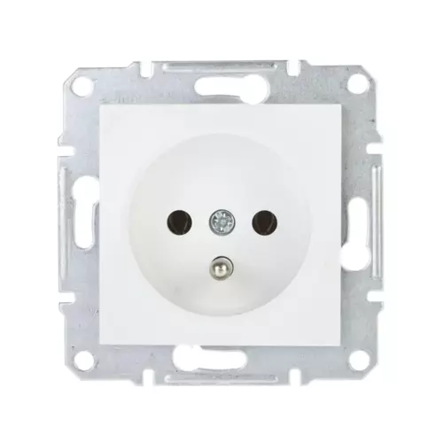 Gniazdo pojedyncze z/u bez ramki białe | Schneider | Asfora | EPH2800721 1