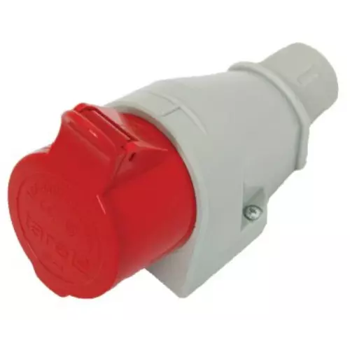 Gniazdo izolacyjne stałe 5P 32A 400V czerwone zaciski gwintowe IP44 | 127 1