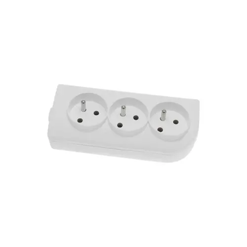 Rozgałęźnik do przedłużacza 3-gniazda z/u biały | PPHU ELGOTECH | GN-30 1