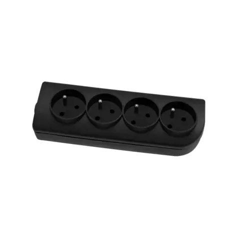 Rozgałęźnik do przedłużacza 4-gniazda z/u czarny | PPHU ELGOTECH | GN-40-2 1