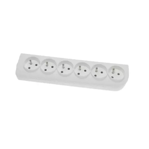 Rozgałęźnik do przedłużacza 6-gniazd z/u biały | PPHU ELGOTECH | GN-60 1