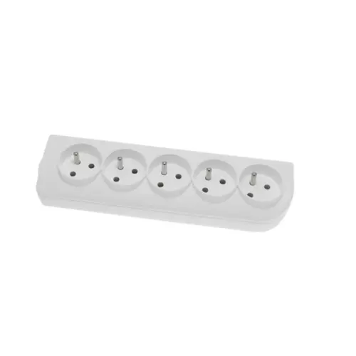 Rozgałęźnik do przedłużacza 5-gniazd z/u biały | PPHU ELGOTECH | GN-50 1