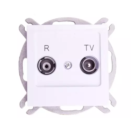 Gniazdo antenowe RTV końcowe 2,5-3dB białe | OSPEL | AS | GPA-GK/m/00 1