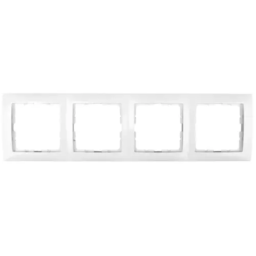 Ramka poczwórna śnieżnobiała | HAGER POLO | Berker B.Kwadrat | 5310148989 1