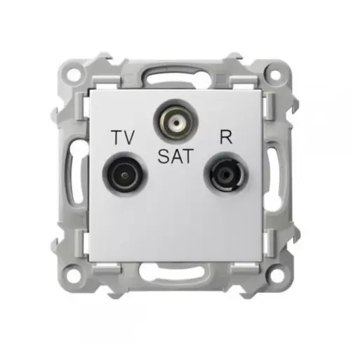 Gniazdo RTV-SAT końcowe biały | OSPEL | SZAFIR | GPA-ZS/m/00 1