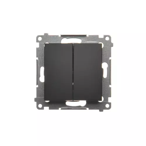 Łącznik świecznikowy 10AX 250V szybkozłącza czarny mat | DW5.01/49 (moduł) 1