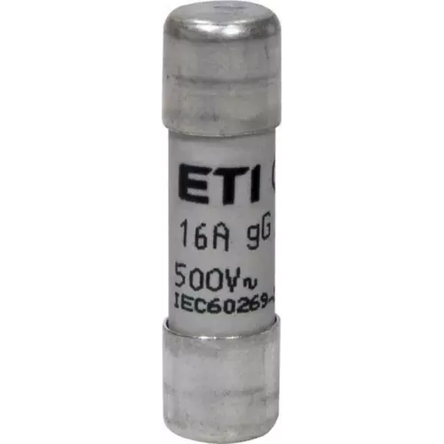 Wkładka topikowa cylindryczna CH10x38 gG 16A/500V | ETI-POLAM | 002651019 1