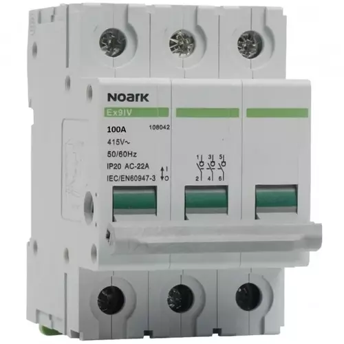  Rozłącznik izolacyjny 100A 3-biegunowy 3P 3-modułowy 108041 1