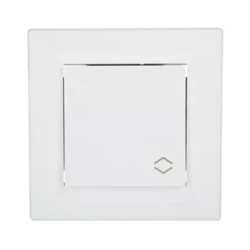 Łącznik schodowy zaciski śrubowe biały z ramką | Schneider | EPH0400321 1