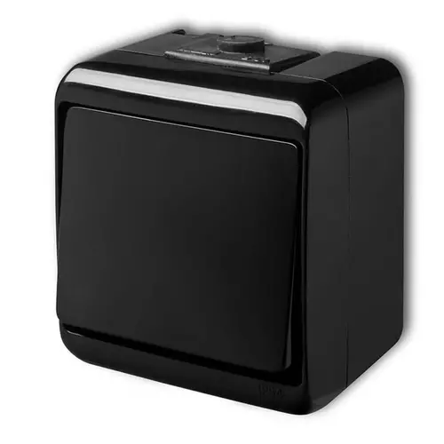 JUNIOR CZARNY WYŁĄCZNIK POJEDYNCZY N/T | PRESCOT SP Z O.O. | 12WHE-1 1