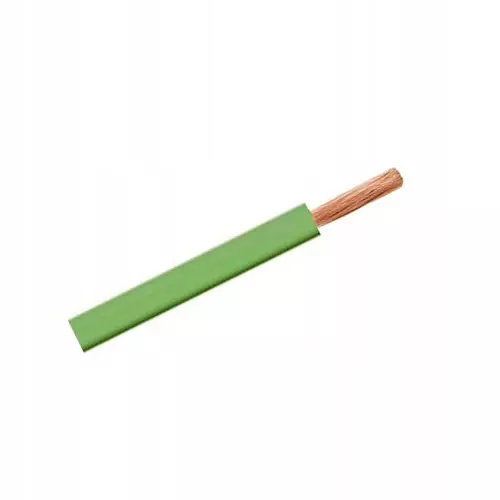 Przewód Okrągły elektryczny, giętki LgY 1x0,5 zielony Elektrokabel 1