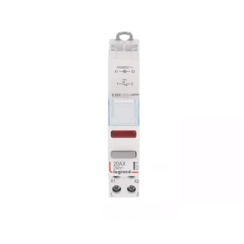 Łącznik modułowy bistabilny z lampką LED 1R 20A 110/ LP452 | 412915 400V AC 1