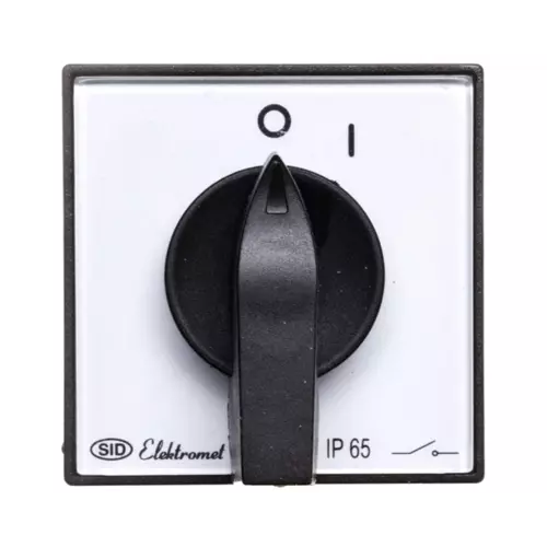 Łącznik krzywkowy 0-1 1P 12A IP65 E12-52 z płytką | ELEKTROMET | 921252 1