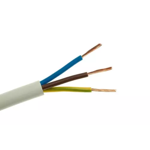 Przewód warsztatowy 3x1 żo biały | ZAMEL | H05VV-F / OWY | KAB10000109 1