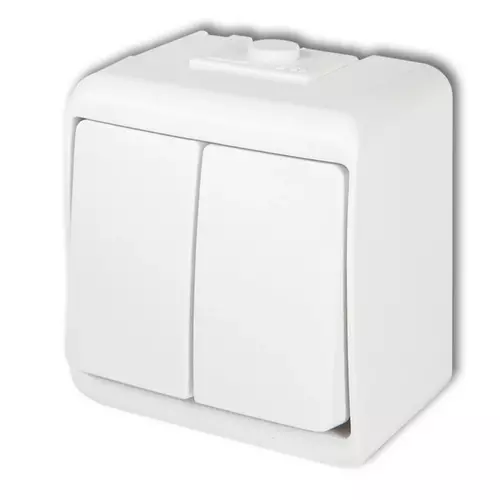 Łącznik świecznikowy biały IP54 | KARLIK ELEKTROTECHNIK | JUNIOR | WHE-2 1