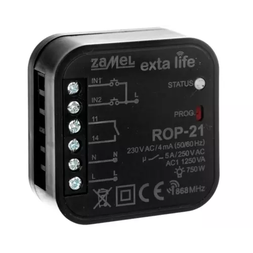 Radiowy odbiornik dopuszkowy 1-kanałowy dwukierunkowy ROP-21 | EXL10000001 1