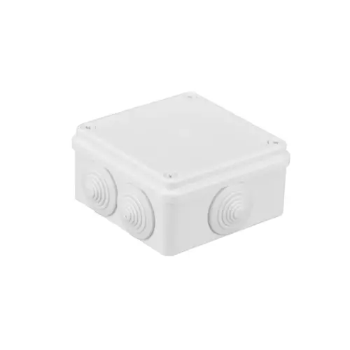 Puszka n/t hermetyczna 100x100x50 6 dławików IP55 biała | S-BOX 106B 1