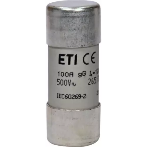 Wkładka topikowa cylindryczna CH22x58 gG 100A/500V | ETI-POLAM | 002651050 1