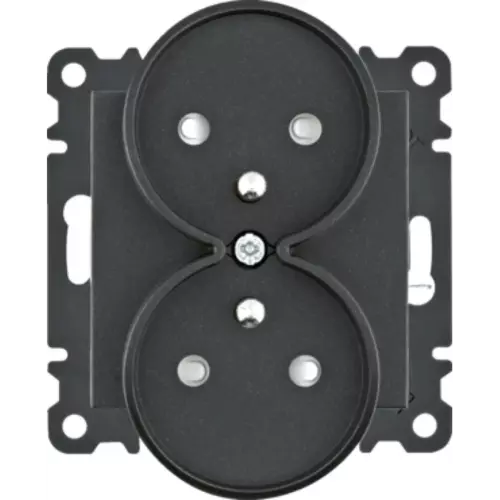 Gniazdo zasilające z uziemieniem podwójne z przesłoną styków | WL1343 1