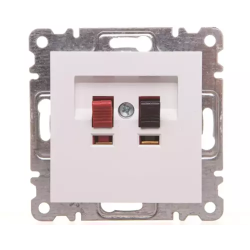 Gniazdo głośnikowe białe | HAGER POLO | Lumina | WL3310 1