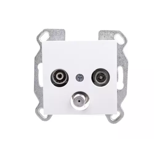 Gniazdo antenowe RTV-SAT standard białe | HAGER POLO | Lumina | WL3110 1