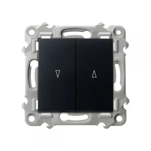 Łącznik żaluzjowy zwierny czarny metalik | OSPEL | SZAFIR | ŁP-7Z/m/33 1