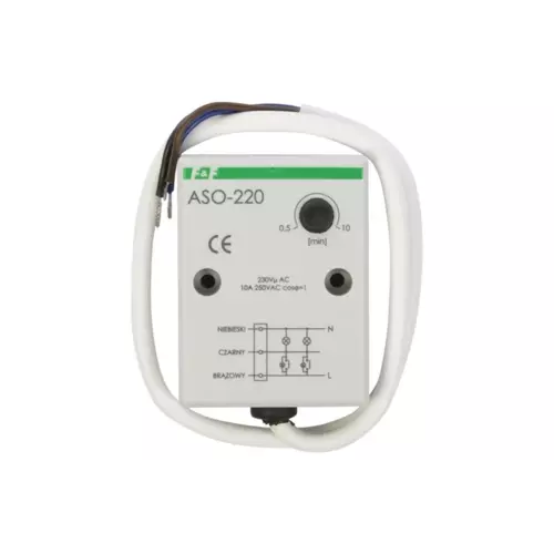 Automat schodowy tablicowy 10A 0,5-10min | F&F | AS | ASO-220 230V AC 1