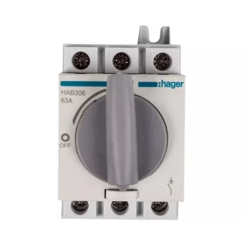 Rozłącznik izolacyjny 3P 63A | HAGER POLO | Rozłączniki H | HAB306 1