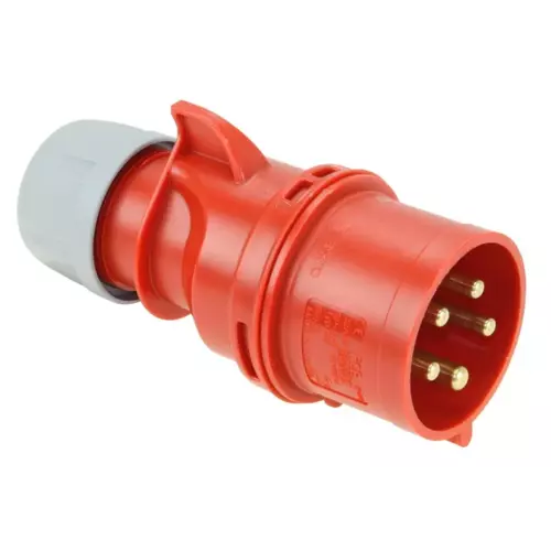 Wtyczka przenośna 32A 5P 400V czerwona IP44 | PCE | SHARK | 025-6 1