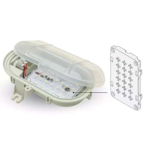 Oprawa kanałowa OWAL LED Slim 5W 4000K 230V IP44 | PAWBOL | D.3165-BN-5W 1