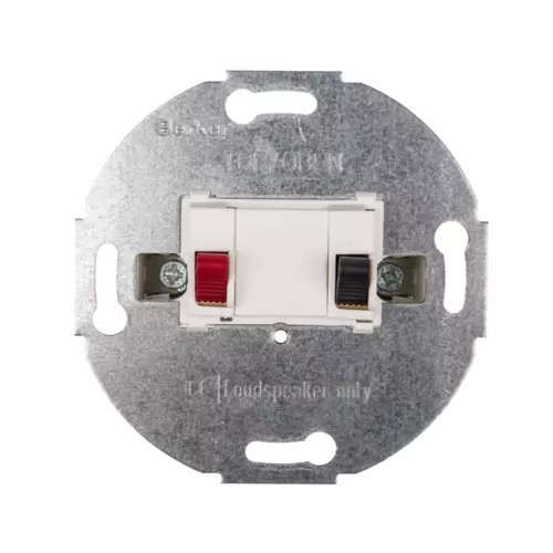 Gniazdo głośnikowe pojedyncze śnieżnobiałe | HAGER POLO | 457209 1