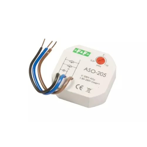 Automat schodowy do puszki fi60 10A 0,5-10min | F&F | AS | ASO-205 230V AC 1