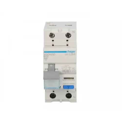 Wyłącznik różnicowo-nadprądowy RCBO 2P B25A 0,03A Typ AC | ADC925D 1