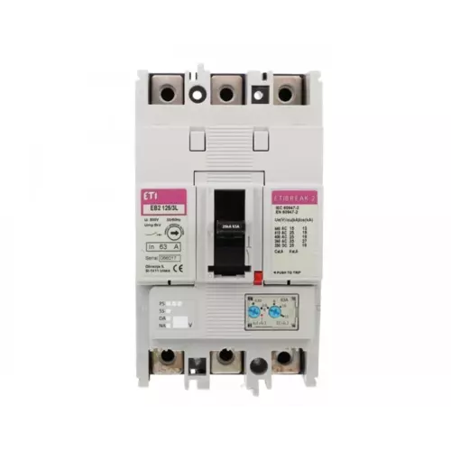 Wyłącznik kompaktowy 3P 63A 25kA /wyzwalacz termo-magnetyczny/ | 004671024 1