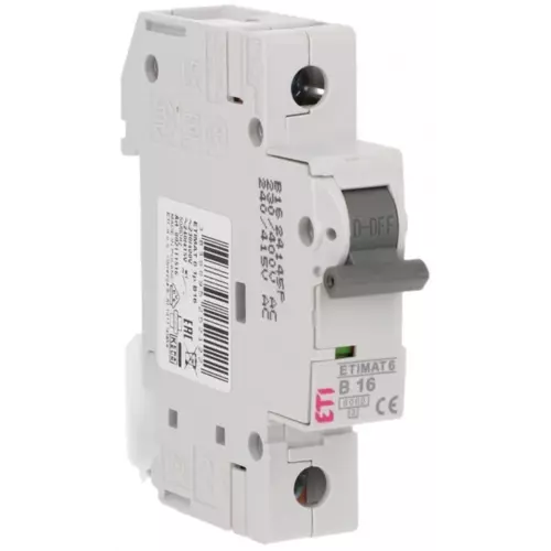Wyłącznik nadprądowy 1P B 16A 6kA AC 6 | ETI-POLAM | 002111516 1