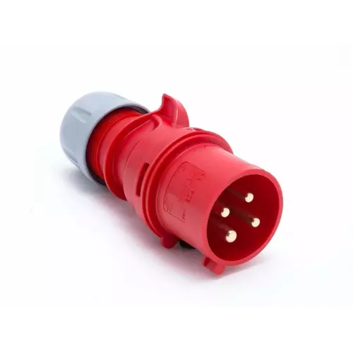 Wtyczka przenośna 32A 4P 400V czerwona IP44 | PCE | SHARK | 024-6 1