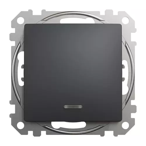 Łącznik 1-biegunowy z podświetleniem czarny antracyt | SDD114101L 1